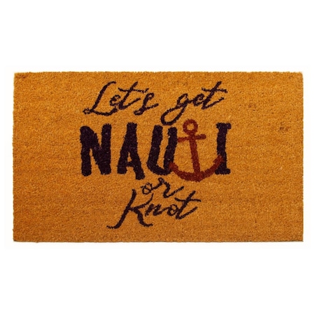 Calloway Mills 17 x 29 in. Nauti or Knot Rectangular Doormat - Natural Blue & Red 105971729